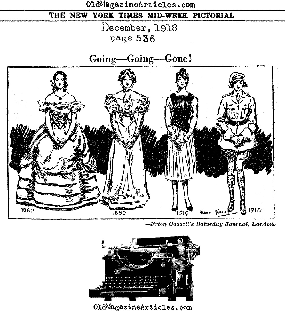 A Woman War Worker Cartoon (NY Times 1917)